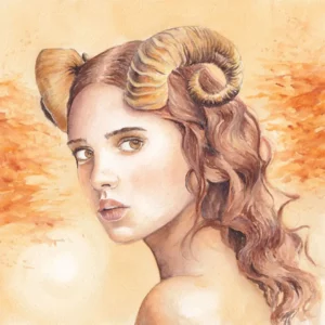 Aries [Bélier], Aquarelle originale